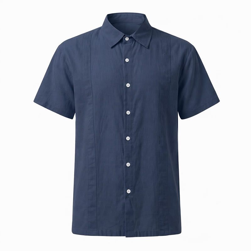 Camicia da uomo minimalista in cotone traspirante, tinta unita, ideale per l'estate. - image 18