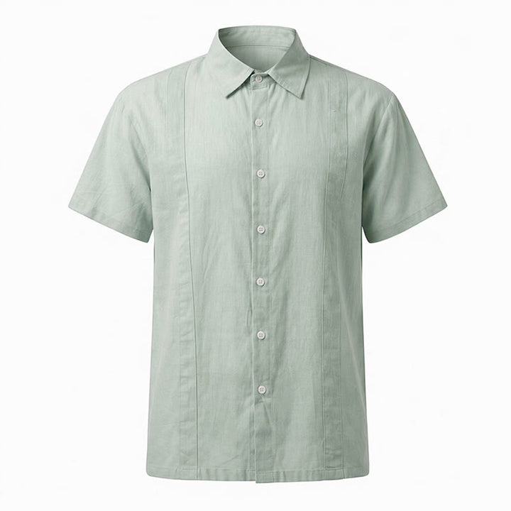 Camicia da uomo minimalista in cotone traspirante, tinta unita, ideale per l'estate. - image 20