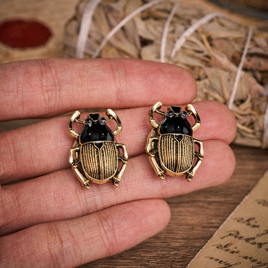 1 paio di copribottoni a scatto con sigillo a forma di scarabeo per camicia. - image 5
