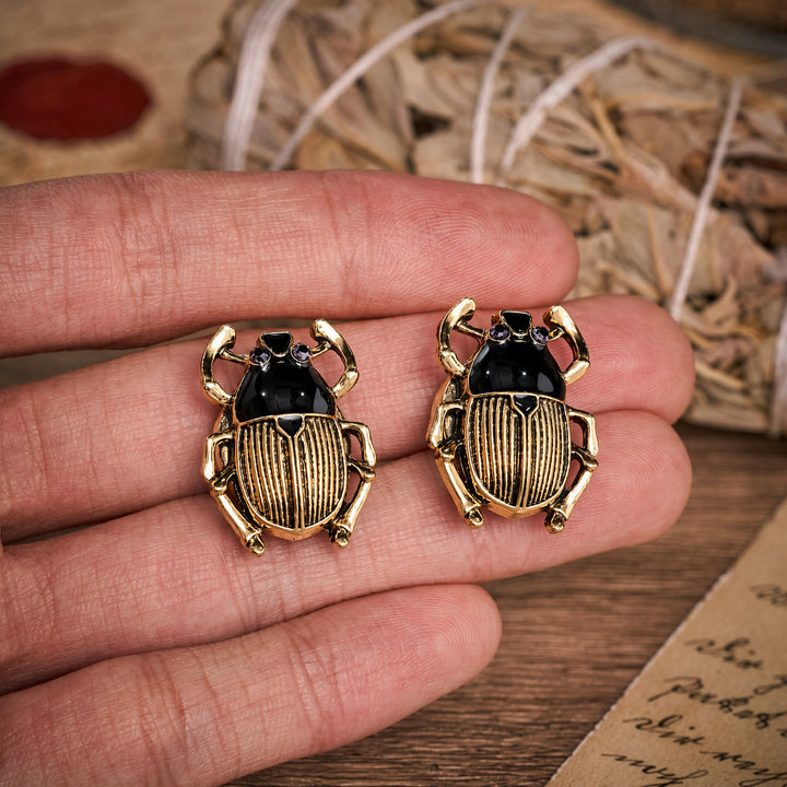 1 paio di copribottoni a scatto con sigillo a forma di scarabeo per camicia. - image 5