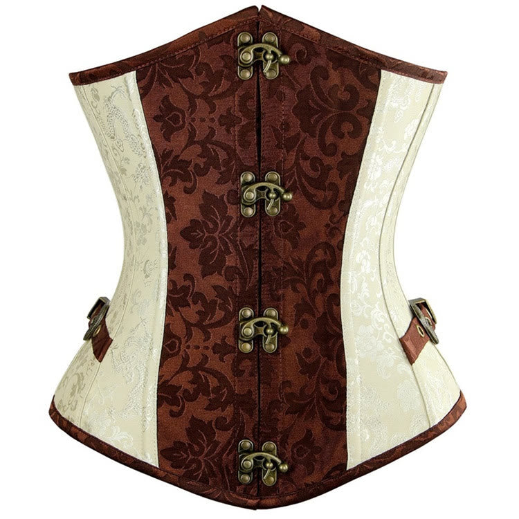Corsetto modellante gotico jacquard da donna - Albicocca - 2XL - image 1