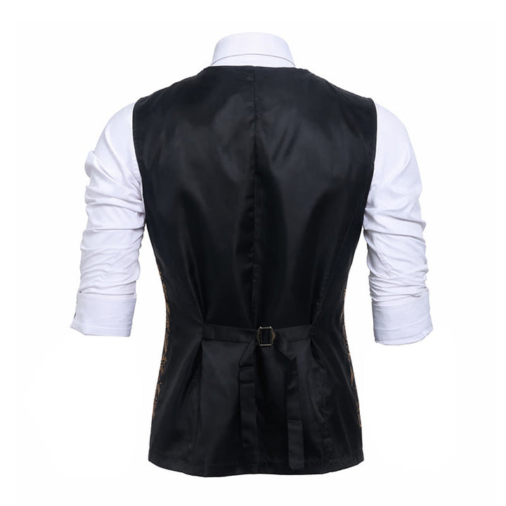 Gilet da uomo di lusso con stampa barocca vintage per feste e serate in discoteca - image 12