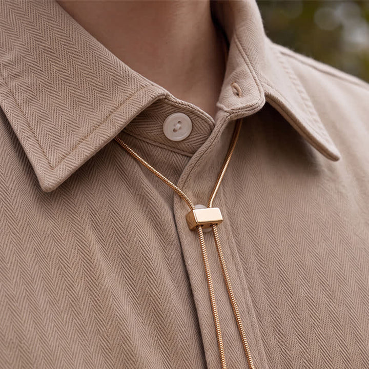 Collana bolo minimalista e delicata con chiusura regolabile a cursore. - image 1