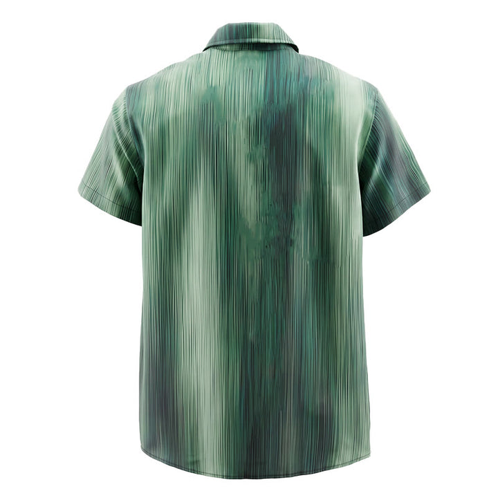 Camicia estiva da uomo con stampa a gradiente verticale e bottoni - image 13