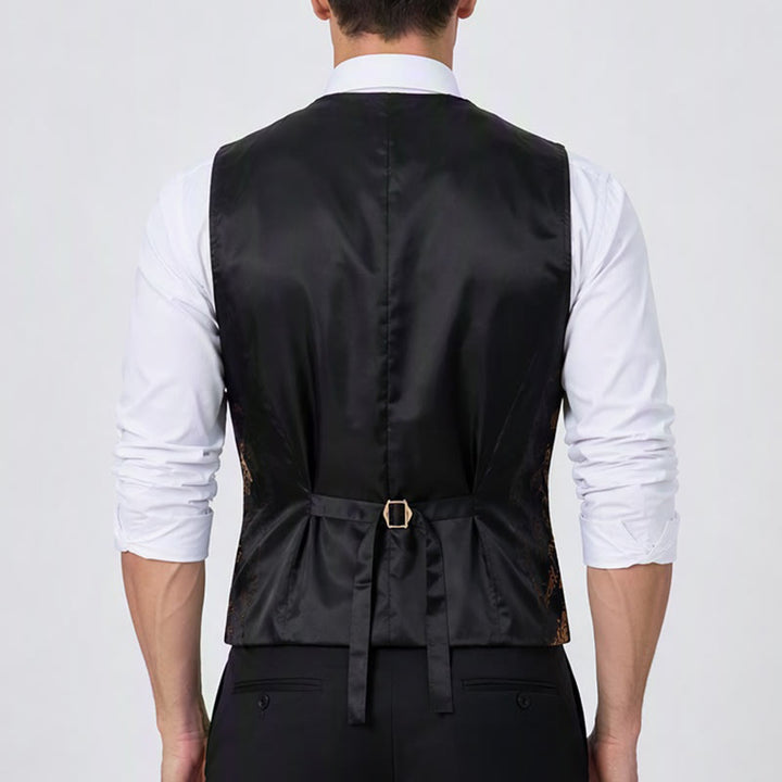 Gilet da uomo di lusso con stampa barocca vintage per feste e serate in discoteca - image 2