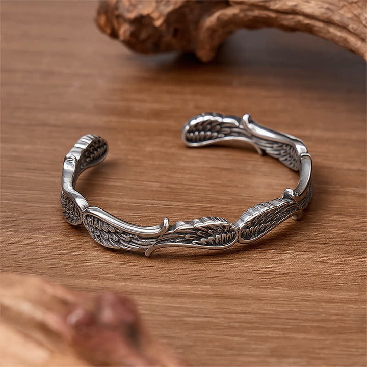 Bracciale aperto con piuma d'angelo occidentale "Fall From Heaven" - image 3