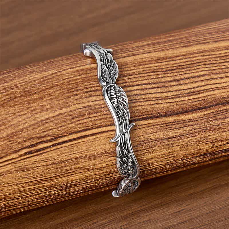 Bracciale aperto con piuma d'angelo occidentale "Fall From Heaven" - image 1