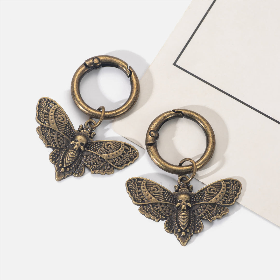 2 pezzi Accessori per borse e stivali Ciondoli gotici a forma di falena della morte per stivali - Bronzo - image 1