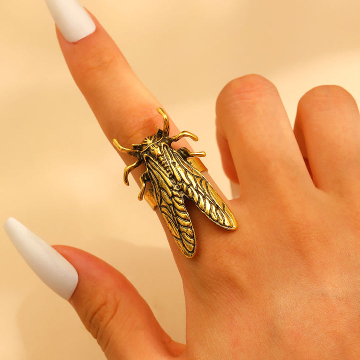 Collezione di anelli di apertura per scarabei e cicale - Cicala - Oro - image 3