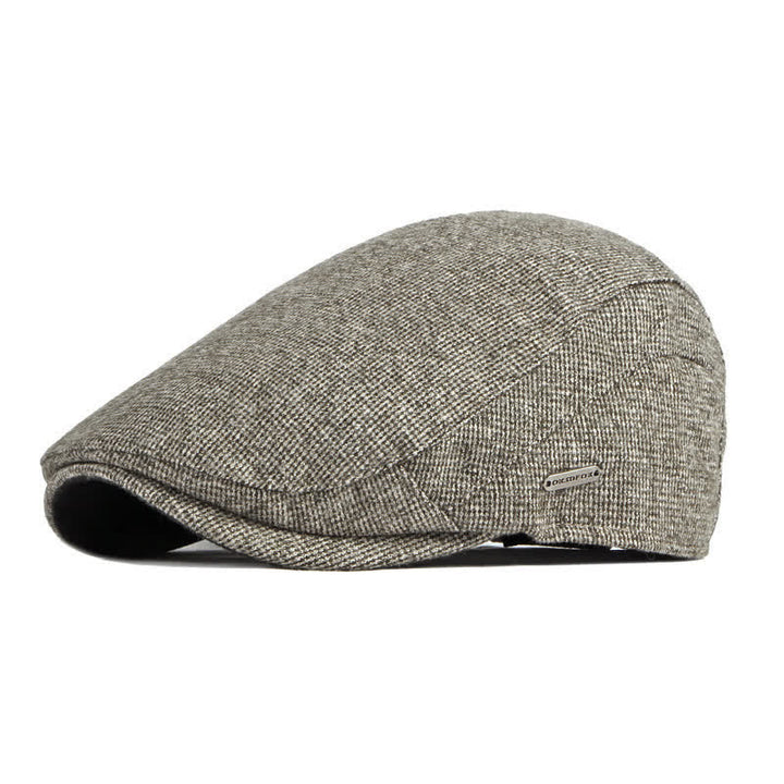 Berretto a tesa piatta in stile britannico tradizionale con trama in tweed - Caffè - Regolabile (21 5/8"-23 1/4") - image 11