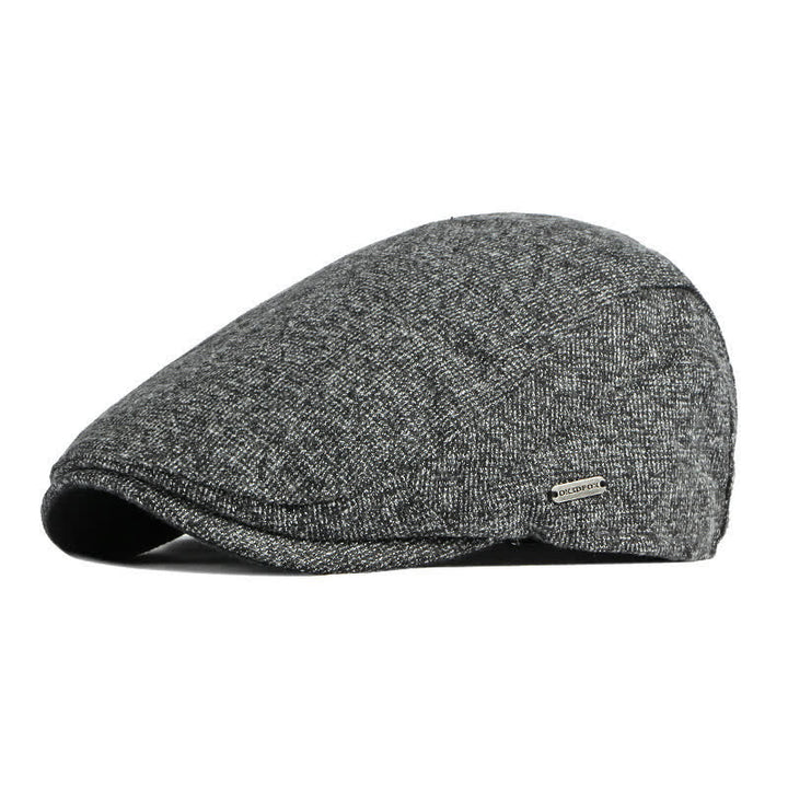 Berretto a tesa piatta in stile britannico tradizionale con trama in tweed - Grigio scuro - Regolabile (21 5/8"-23 1/4") - image 2