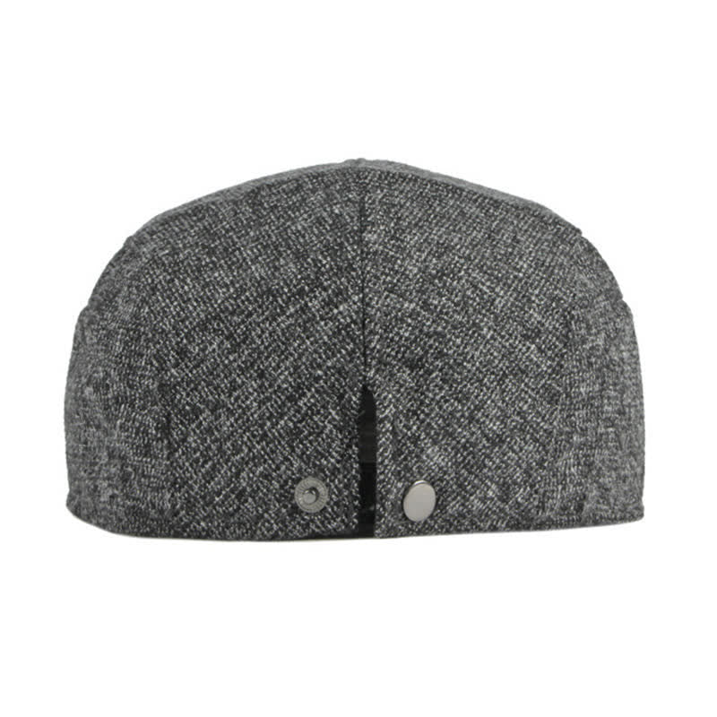 Berretto a tesa piatta in stile britannico tradizionale con trama in tweed - image 6