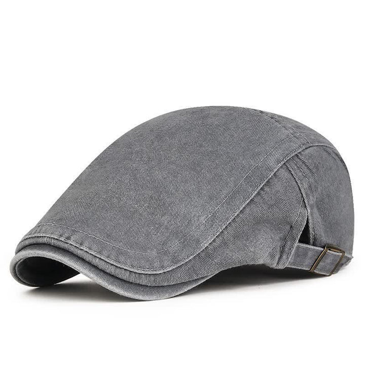 Berretto in cotone lavato ispirato all'abbigliamento da lavoro retrò, perfetto per tutti i giorni. - Grigio - Regolabile (21 5/8"-23 5/8") - image 8