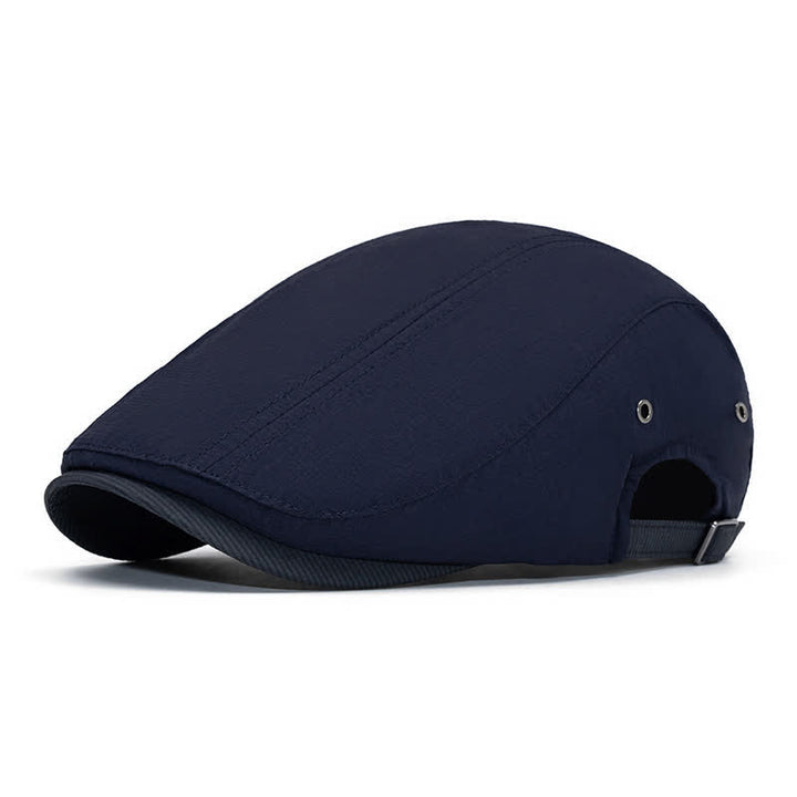 Berretto piatto a righe sottili stile urbano con cinturino regolabile. - Marina - Regolabile (22"-24") - image 9