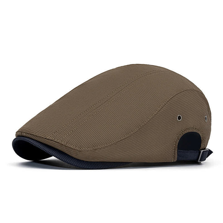 Berretto piatto a righe sottili stile urbano con cinturino regolabile. - Caffè - Regolabile (22"-24") - image 10