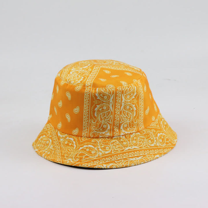 Cappello da pescatore reversibile unisex con motivo paisley - Giallo - M (22"-22 7/8") - image 7