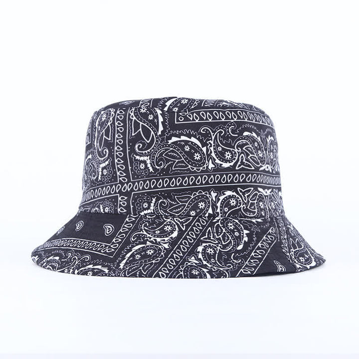 Cappello da pescatore reversibile unisex con motivo paisley - Nero - M (22"-22 7/8") - image 9