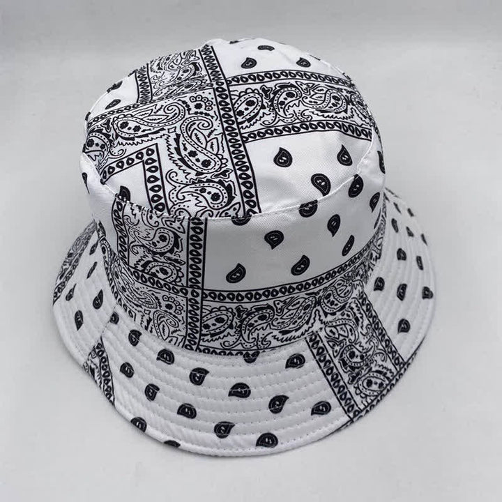 Cappello da pescatore reversibile unisex con motivo paisley - Bianco - M (22"-22 7/8") - image 10