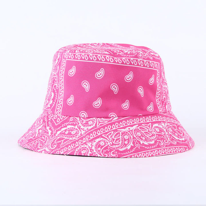 Cappello da pescatore reversibile unisex con motivo paisley - Rosa - M (22"-22 7/8") - image 12