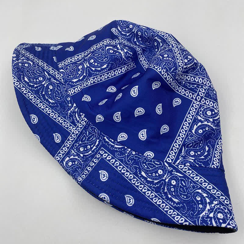 Cappello da pescatore reversibile unisex con motivo paisley - image 3