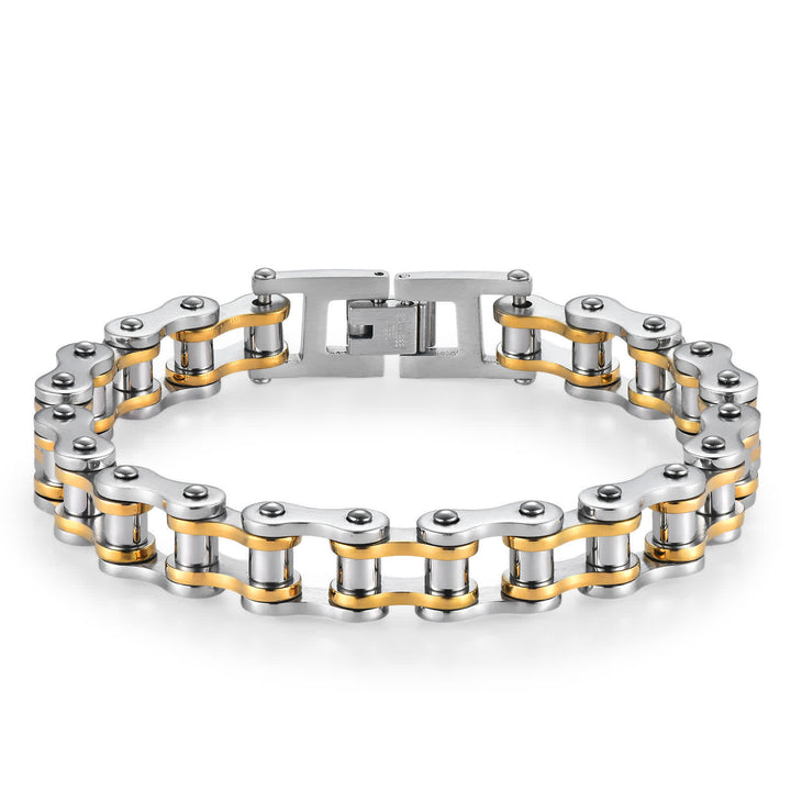 Cavalca con stile, senza paura, braccialetto a catena da moto - Oro e argento - image 9