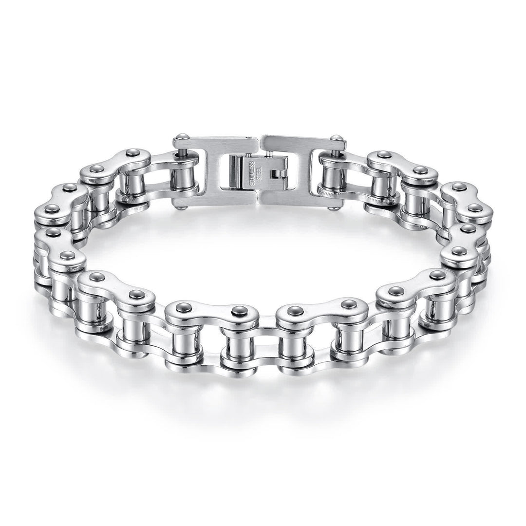 Cavalca con stile, senza paura, braccialetto a catena da moto - Argento - image 12