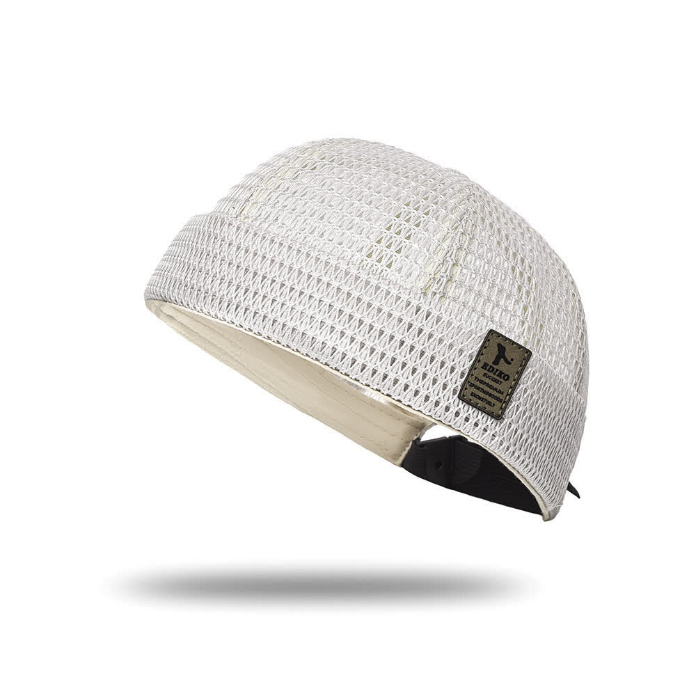 Cappellino da baseball estivo traspirante senza visiera, in rete, stile streetwear. - Avorio - Regolabile (21 5/8"-23 5/8") - image 13