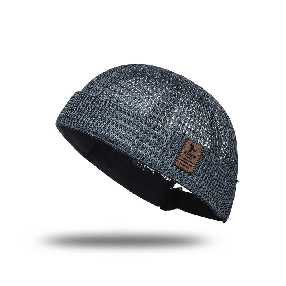 Cappellino da baseball estivo traspirante senza visiera, in rete, stile streetwear. - Grigio scuro - Regolabile (21 5/8"-23 5/8") - image 11