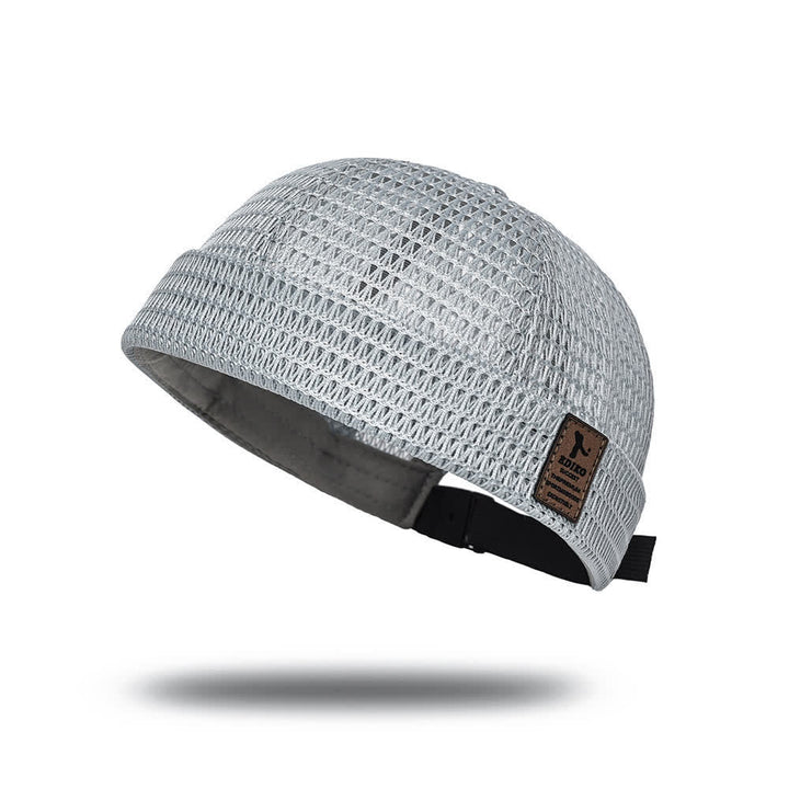 Cappellino da baseball estivo traspirante senza visiera, in rete, stile streetwear. - Grigio chiaro - Regolabile (21 5/8"-23 5/8") - image 12