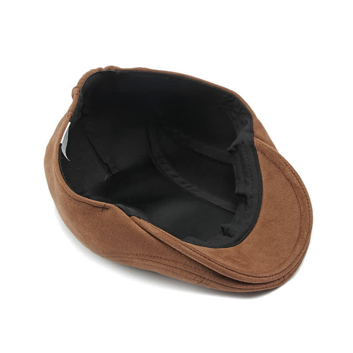 Berretto piatto unisex in camoscio stile vintage Ivy - image 6