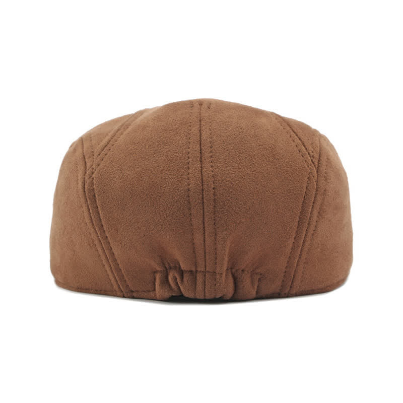 Berretto piatto unisex in camoscio stile vintage Ivy - image 5