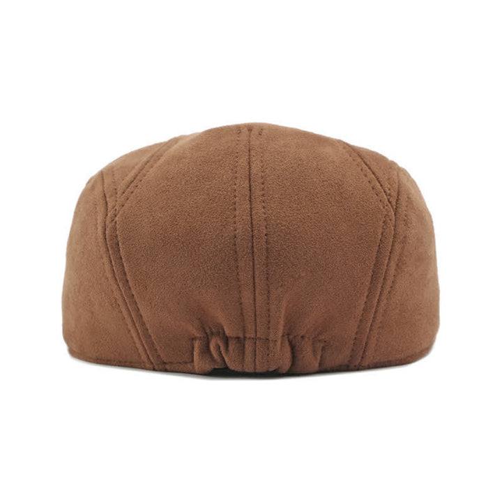 Berretto piatto unisex in camoscio stile vintage Ivy - image 5