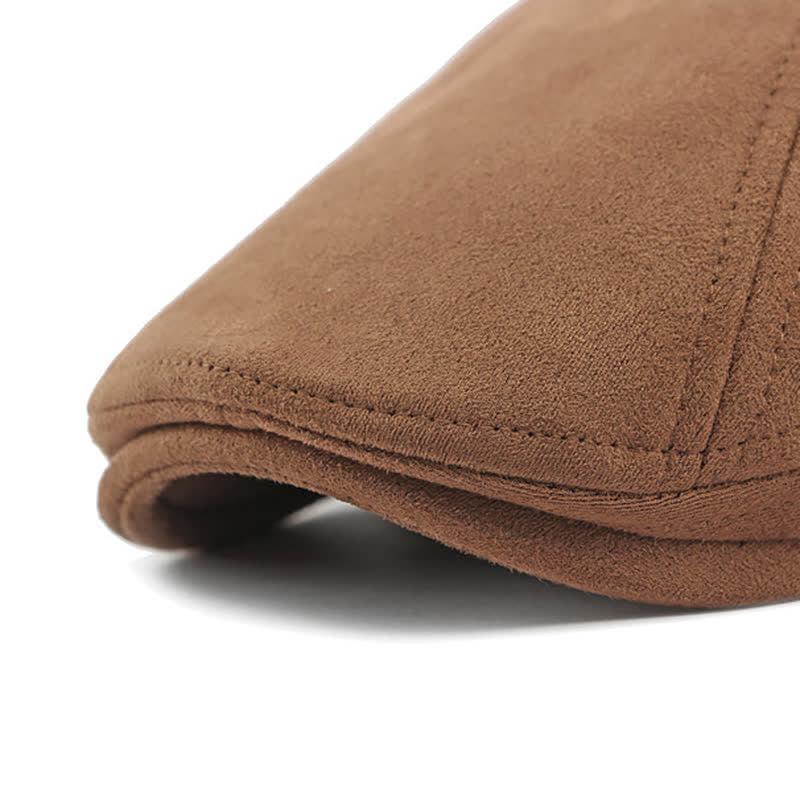 Berretto piatto unisex in camoscio stile vintage Ivy - image 7