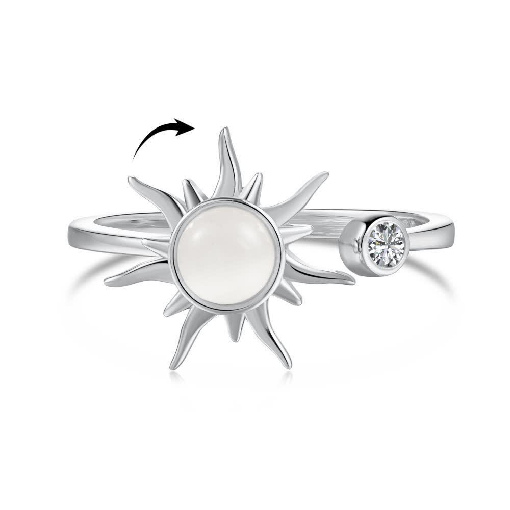 Anello antistress girevole e regolabile con motivo celeste. - Argento - Rame - image 7