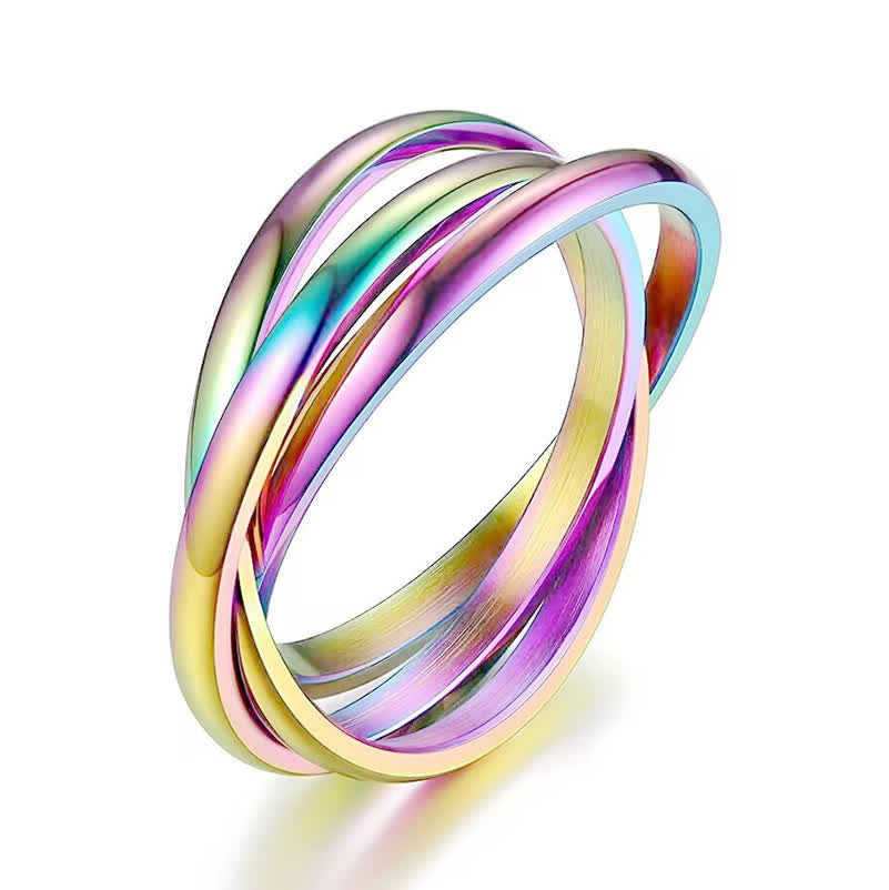 Anello antistress rotante 3 in 1 ad incastro - Multicolore - US 13 - image 1