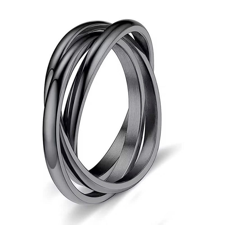 Anello antistress rotante 3 in 1 ad incastro - Nero - US 13 - image 8