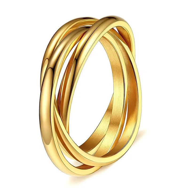 Anello antistress rotante 3 in 1 ad incastro - Oro - US 13 - image 9