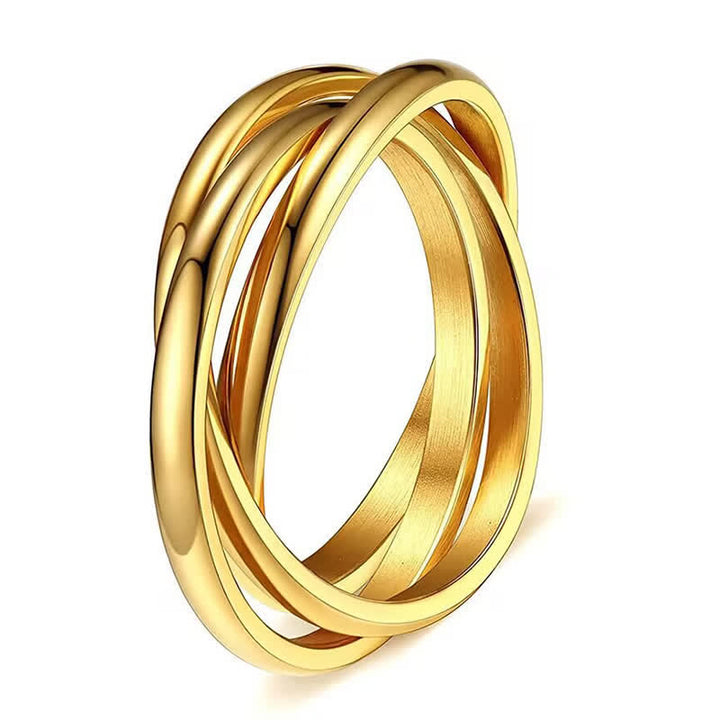 Anello antistress rotante 3 in 1 ad incastro - Oro - US 13 - image 9