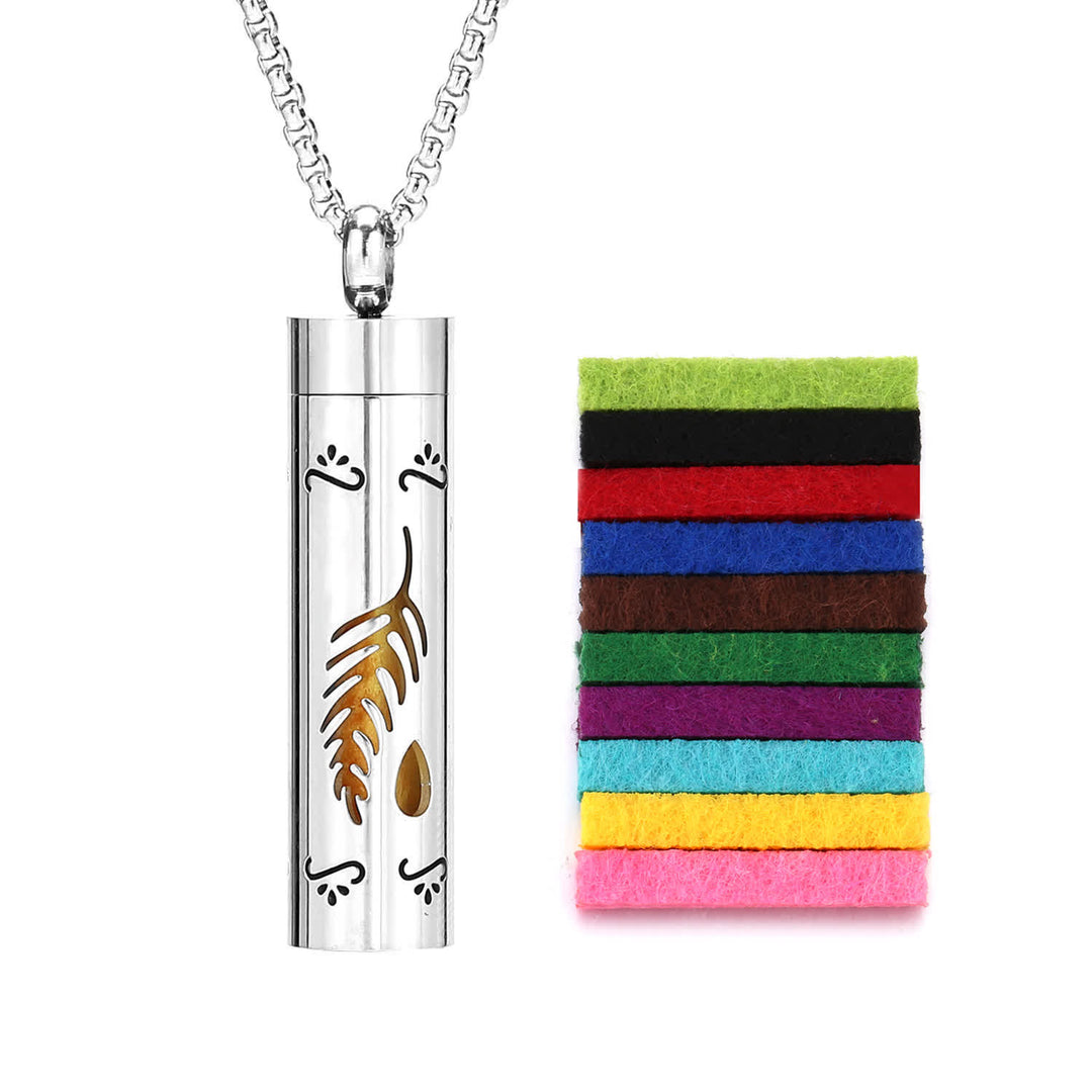Collana diffusore di profumo con anima in feltro e inserti colorati intercambiabili - Stile n. 4 - image 7