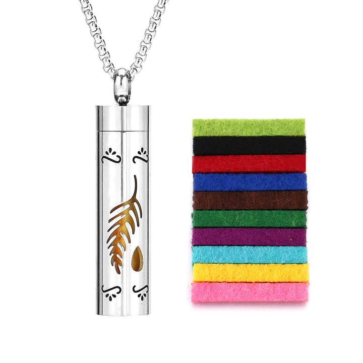 Collana diffusore di profumo con anima in feltro e inserti colorati intercambiabili - Stile n. 4 - image 7