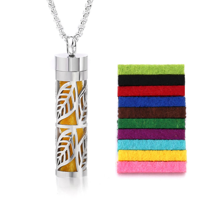 Collana diffusore di profumo con anima in feltro e inserti colorati intercambiabili - Stile n. 22 - image 25