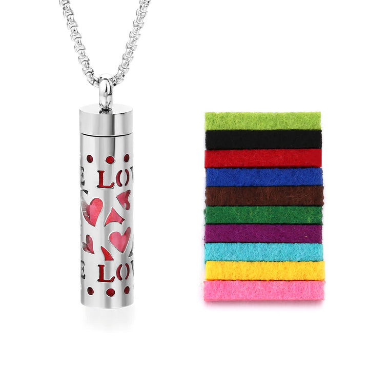 Collana diffusore di profumo con anima in feltro e inserti colorati intercambiabili - Stile n. 20 - image 23