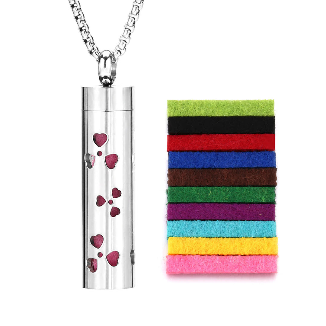 Collana diffusore di profumo con anima in feltro e inserti colorati intercambiabili - Stile n. 13 - image 16