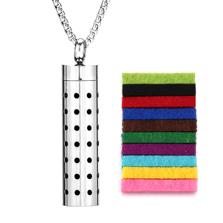 Collana diffusore di profumo con anima in feltro e inserti colorati intercambiabili - Stile n. 14 - image 17