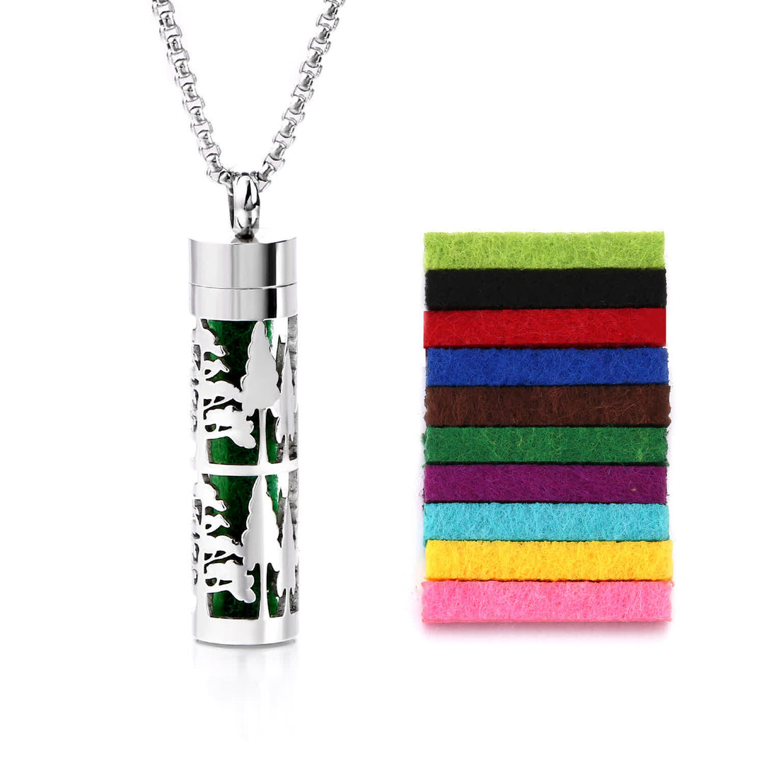 Collana diffusore di profumo con anima in feltro e inserti colorati intercambiabili - Stile n. 23 - image 26