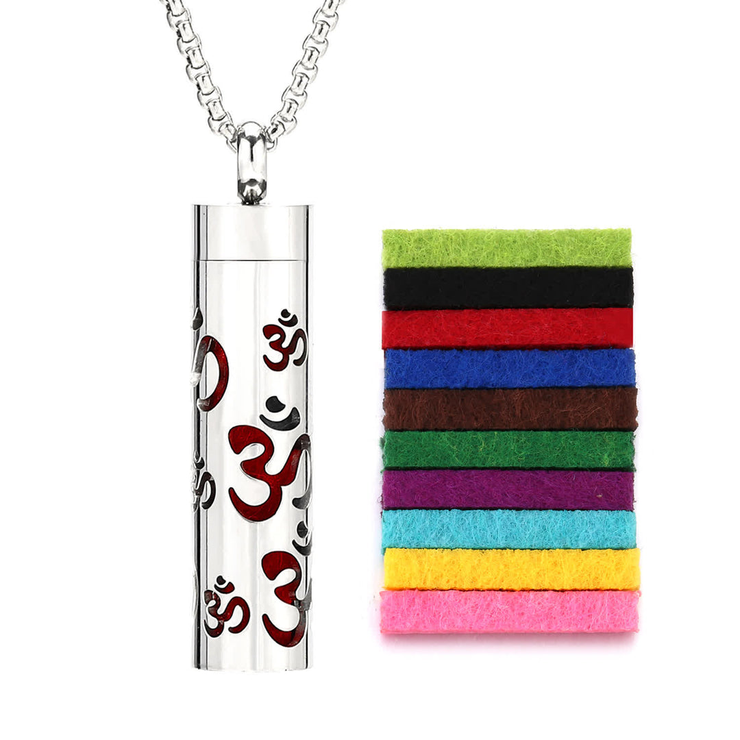 Collana diffusore di profumo con anima in feltro e inserti colorati intercambiabili - Stile n. 2 - image 5