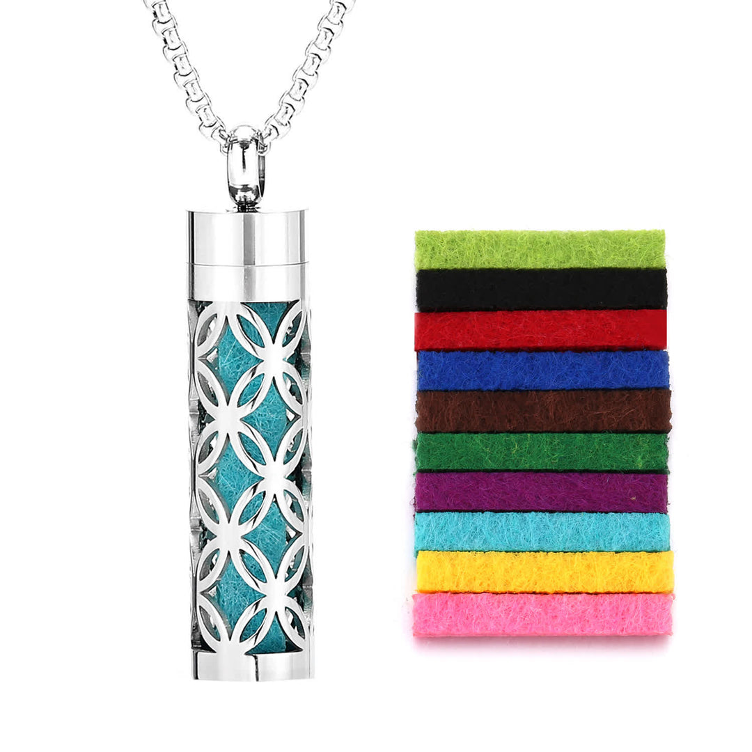 Collana diffusore di profumo con anima in feltro e inserti colorati intercambiabili - Stile n. 8 - image 11