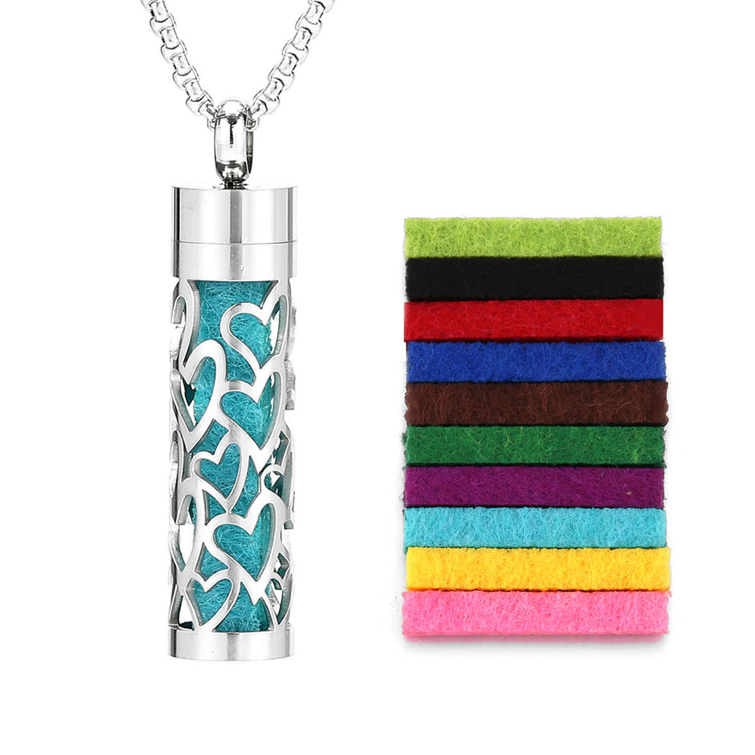 Collana diffusore di profumo con anima in feltro e inserti colorati intercambiabili - Stile n. 1 - image 2