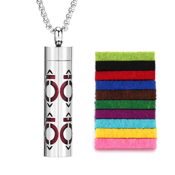 Collana diffusore di profumo con anima in feltro e inserti colorati intercambiabili - Stile n. 10 - image 13