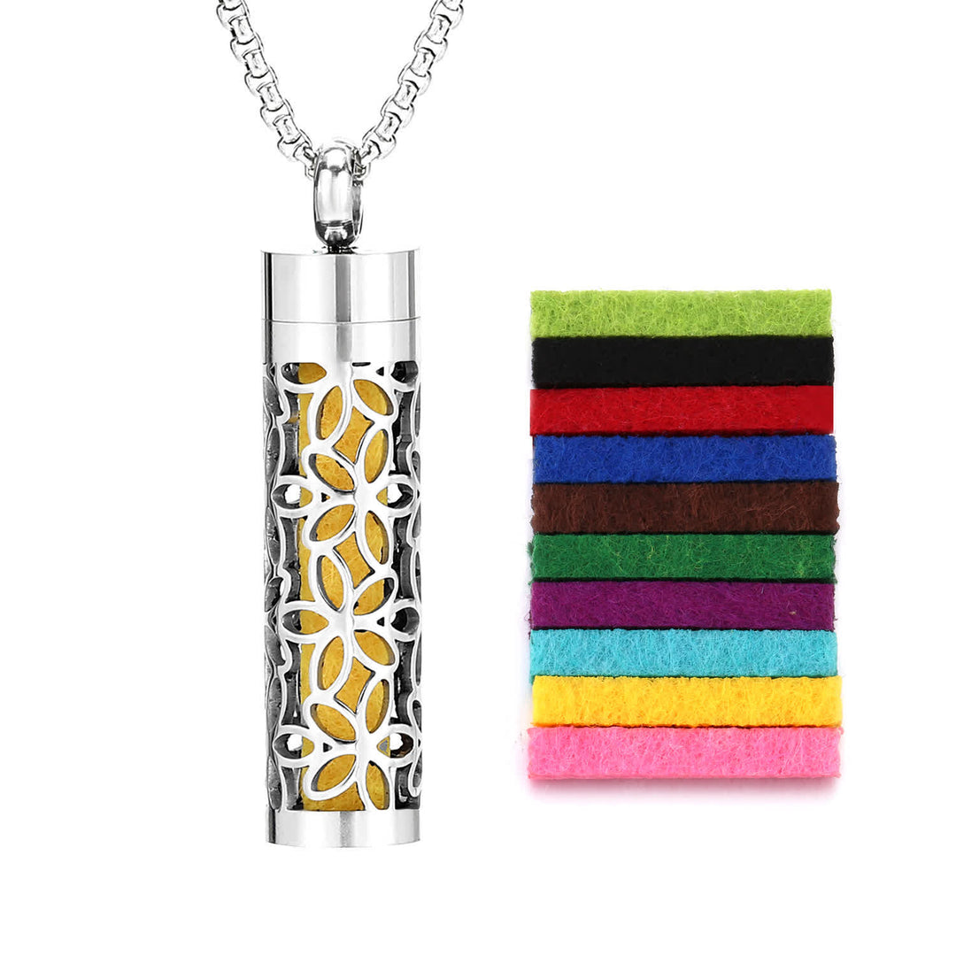 Collana diffusore di profumo con anima in feltro e inserti colorati intercambiabili - Stile n. 16 - image 19